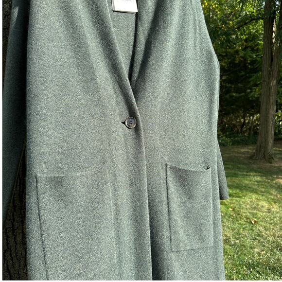 Lisa Yang The Amie Cashmere Coat Jacket Sweater Cardigan Sz 1 S-M Olive Coatigan - Picture 8 of 16